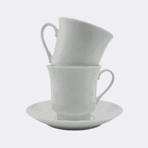 CUP & SAUCER BELL WHITE - 220CC